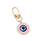 1Pcs Round Evil Eye Keychain Key Ring For Friends Couples Boho Blue Eye Bag Car Key Phone Charm Accessories Jewelry