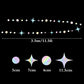 Iridescent Star Moon Circle Dot Hanging Garland Ramadan Eid Mubarak Decoration Twinkle Wedding Baby Shower Birthday Party Decor