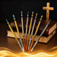 Gold Silver Plated Orthodox Liturgical Brush with Cross Top for Church Chrism Anointing Religious Devotion Christian Gift