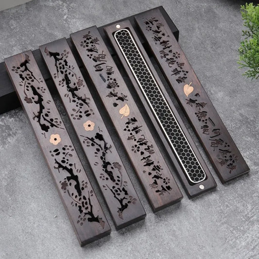 Natural Wooden Lying Incense Box Aromatherapy Stove Home Indoor Tea / Room Decoration Meditation PurificationLasting Fragrance