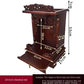 Standing Cabinet with Buddhist Nativity, Solid Wood, God of Wealth