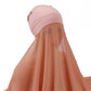 Muslim Women Bonnet + Chiffon Shawl Instant Under scarf Cap Islam Inner Scarf Headband Stretch Hijab Cover Headwrap Turbante