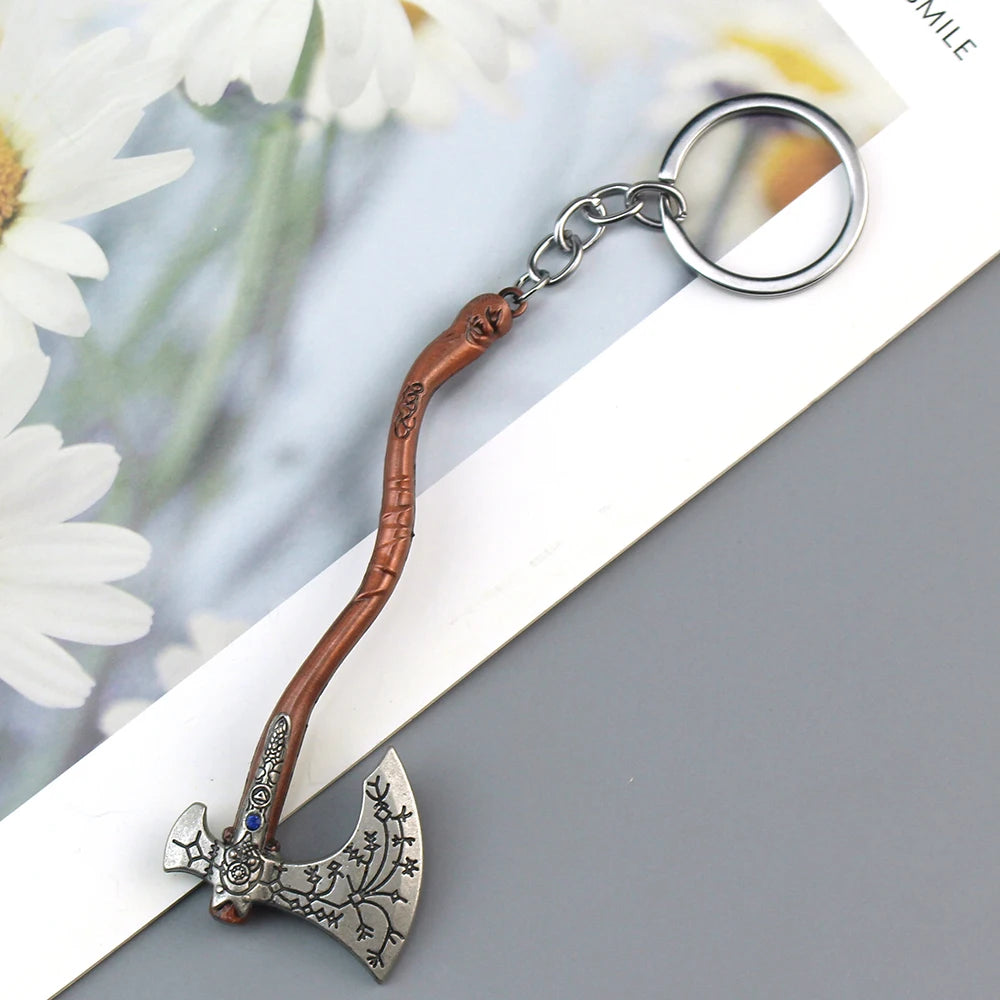 New God of War 4 Kratos Sword Keychain Pendant Keyring Jewelry Men And Women Car key chain Accessories