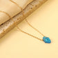 ASONSTEEL Opal Hamsa Hand Pendant Necklace Jewish Jewelry for Women Gold Color Stainless Steel Choker Pendant Jewelry Wholesale