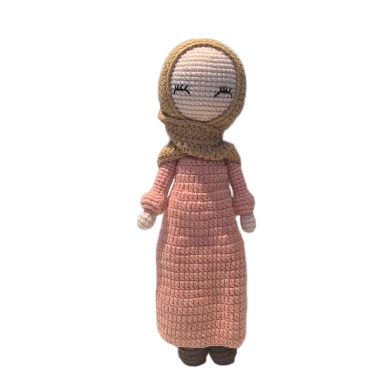 Knitted Islamic Toys Crochet Dolls Hijab Muslim Quran Ramadan Kids Halal Eid Al-Fitr Gifts Educational Plush Dolls