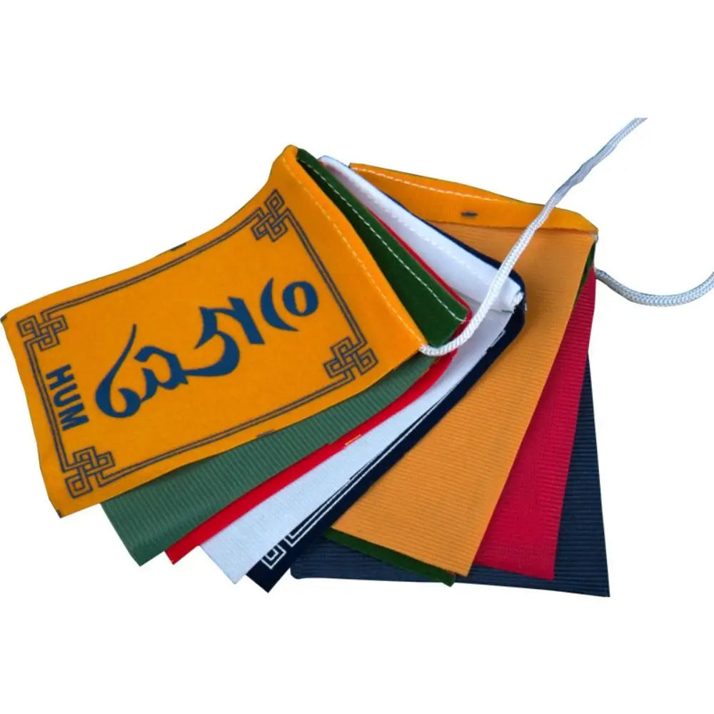 10pcs/string Tibetan Buddhist Supplies Mini Colorful Prayer Flags Five Colors Flannel Buddhist Ceremony Flag Horse Flag Temple