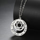 My Shape Hebrew Prayer Necklaces Shema Israel Blessing Stainless Steel Pendant Necklace Star of David Jewish Jewelry Wholesale