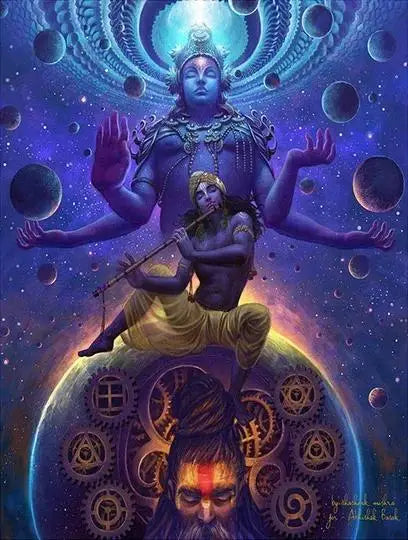 Divine Abstract Lord Shiva Canvas Poster  Hindu God Wall Art for Living Room  Religious Home Decor  Indian Deity Prints