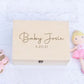 Personalized Wooden Baptism Keepsake Box ,Baptism Gifts For Baby Girl Or Baby Boy, Engraved Memory Box That Pattern With Wreath