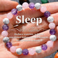 Three Colors of Natural Stone 8mm Round Beaded Elastic Bracelet Universal for Both Men and Women