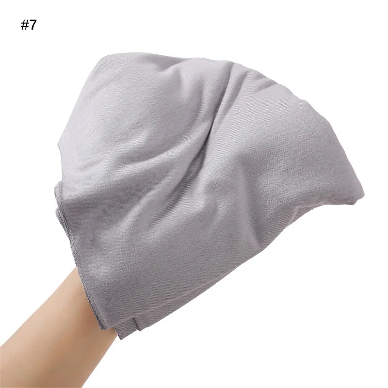 80*180cm Modal Rayon Cotton Muslim Jersey Hijab Women Solid Color Scarf Ramadan Long Shawl Plain Soft Turban Wraps Headband