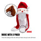 Plush Christmas Hat Interactive Game Windproof Elk Christmas Dress Up Doll Hat Cute Cartoon Santa Hat Ears Move Party Headdress