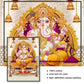 India Hindu Golden Ganesha Temple Poster Shiva Parvati Painting Canvas Prints Elephant God Religion Picture Room Hoom Wall Decor