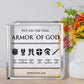 [Christian Desk Sign] Inspirational Christian Acrylic Desk Sign - 2D Flat, Full Armor of God Bible Verse Ephesians