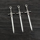 10pcs/lot Antique Silver Plated Sword Blade Charms Pedants DIY Jewelry Making Accessories for Necklace Craft Findings