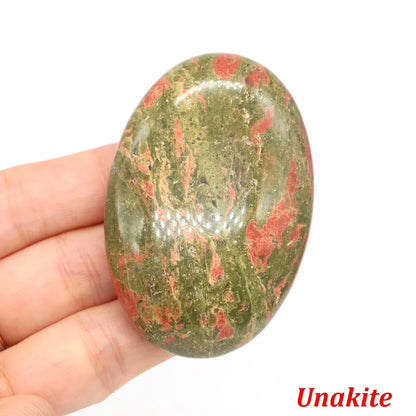 Natural Crystal Amethyst Palm Stone Reiki Healing Oval Pocket Palm Worry Stone Yoga Meditation Spiritual Healing Gem Home Decor