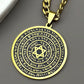 Jewish Bible Stainless Steel Hexagram Pendant Necklace Women Men Gold Color 72 Names Of The God Moses Mezuzah Enamel Jewelry