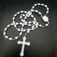 Luminous Glowing Rosary Necklace Plastic Catholic Cross Necklace Religious