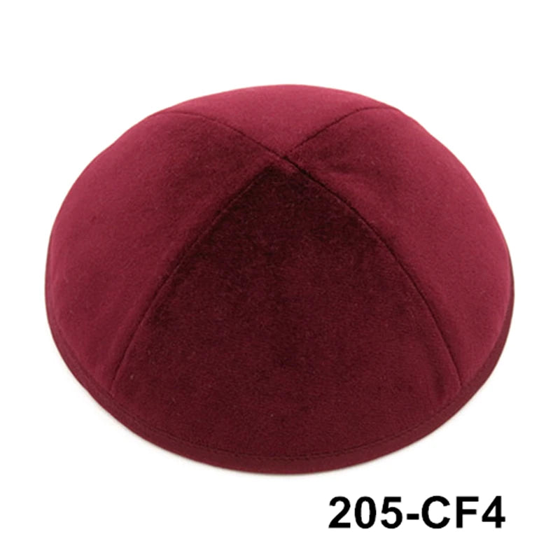 GIU 19cm Jewish Velvet Kippah Kippot Kipa Caps Skullies Beanies Yarmulke Kipot Dome For Wedding And Events