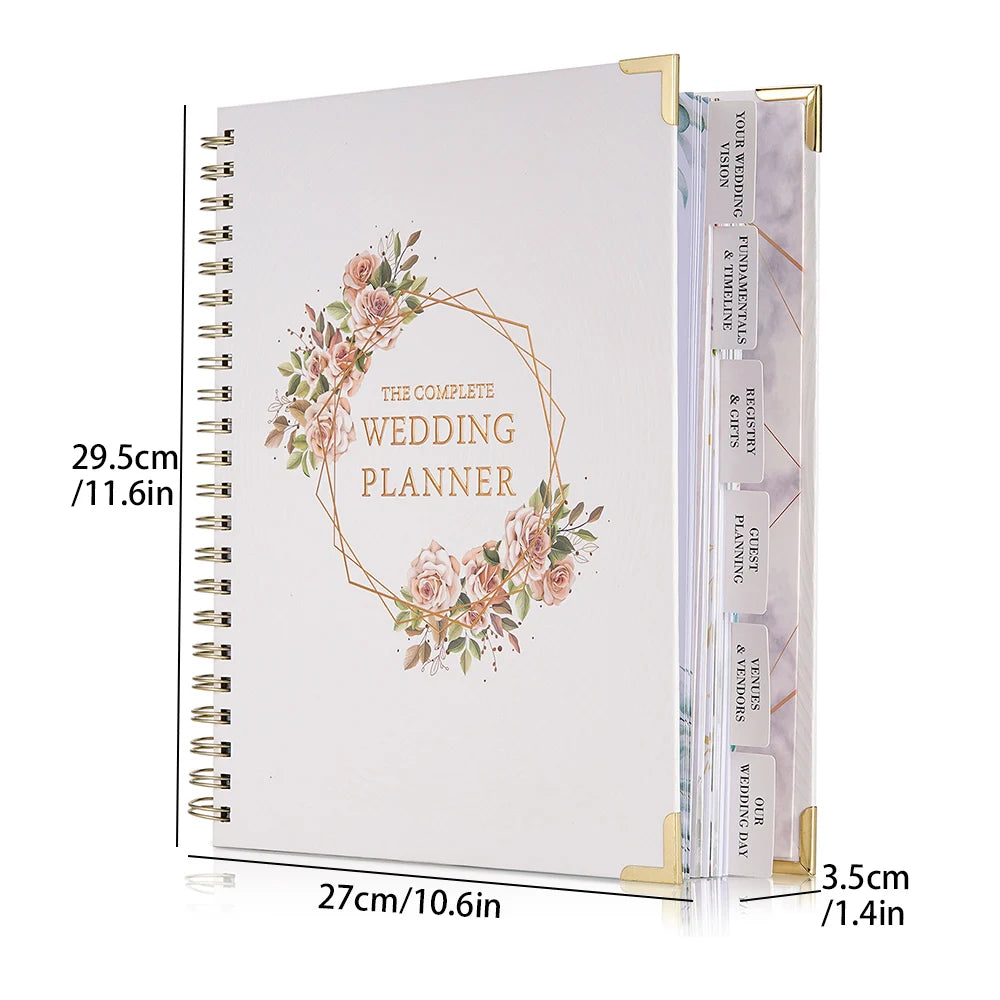 Your Perfect Day Wedding Planner Book And Organizer Hardcover Journal Bridal Planning Binder With Countdown Calendar Bride Gifts
