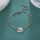 Skyrim Religious Indian Buddhism Yoga OM Bracelets on Hand for Women Men Stainless Steel Box Chain Bracelet Supernatural Jewelry