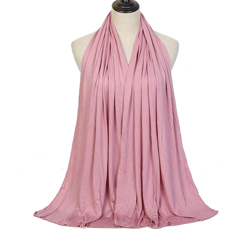 Premium Modal Cotton Jersey Hijab Scarf Muslim Long Shawl Women Plain Soft Turban Tie Head Wraps Africa Female Headband 170x60cm