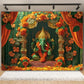 Indian Traditional Photography Background Marigold Green Leaf Hindu Indian Wedding Holi Flowers Garland Anniversary Backdrops