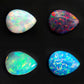 Synthesis Opal Cabochons Loose Gemstone Oval Fire Color Ring Face Flat Colorful Gemstone Cabochons Ring Setting DIY Jewelry