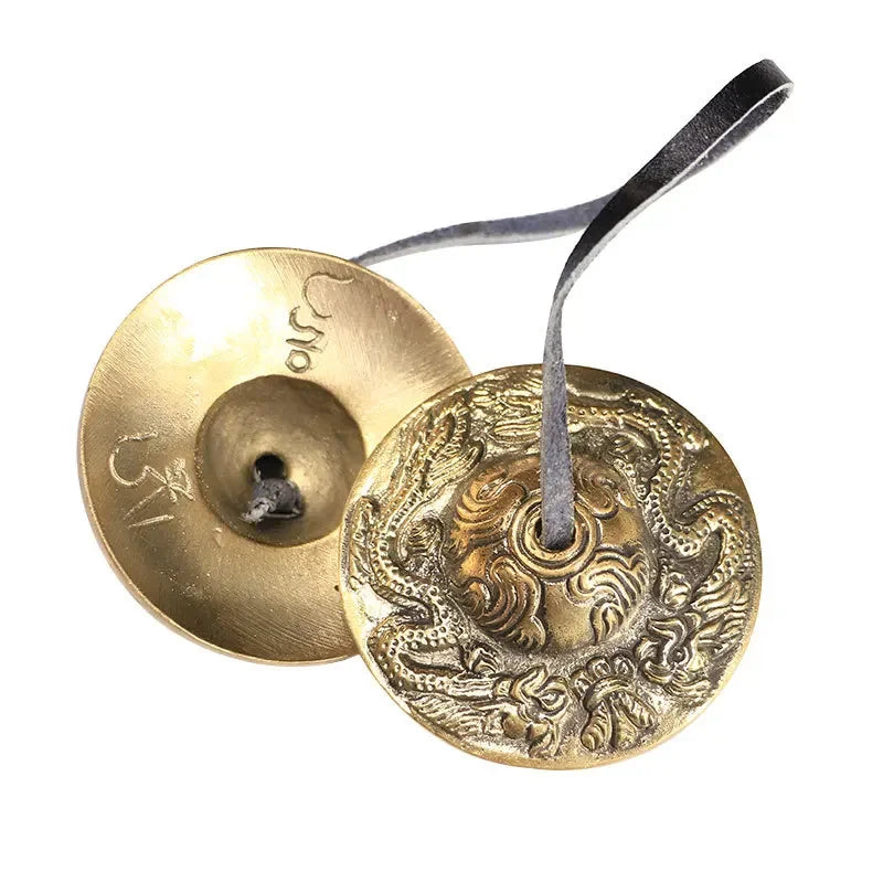 Handmade Tibetan Singing Bowl Set for Meditation Brass Chime Bells Yoga Mindfulness Healing Sound Therapy Zen Gongfu Chai Tea