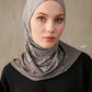 Sporty Inner Women's Hijabs Muslim Breathable Islamic Instant Turban For Ladies Geometric Printing Pattern Head Wrap Headband