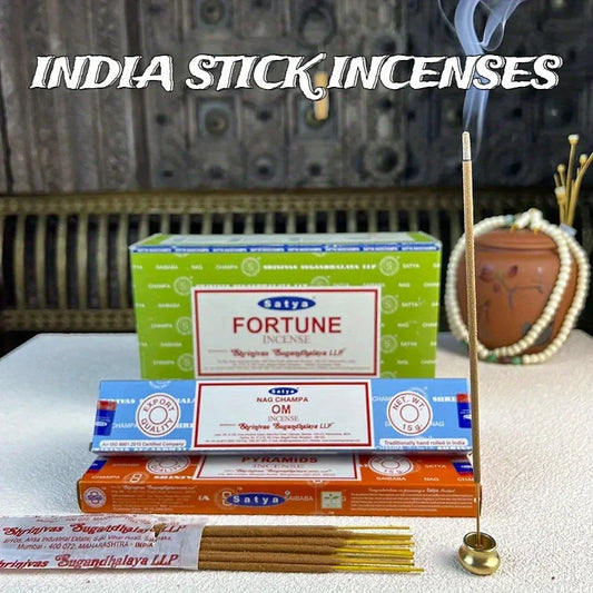 Incense Gift Set Nag Champa, Super hit, Dragon's Blood, Sandalwood, Patchouli, Lavender, Positive Vibes, 15 g
