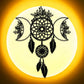 Bohemian Metal Wall Art Moon Mandala Wrought Iron Hanging Decor for Living Room