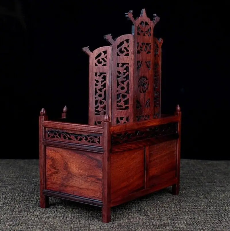 Fine Rosewood Hand Carved Miniature Display Table Buddha Altar Butsudan Shrine Praying