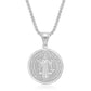 Wholesale Stainless Steel Catholic Priest Saint Bendick Pendant Christian Exorcist Necklace Titanium Charms Religious Jewelry