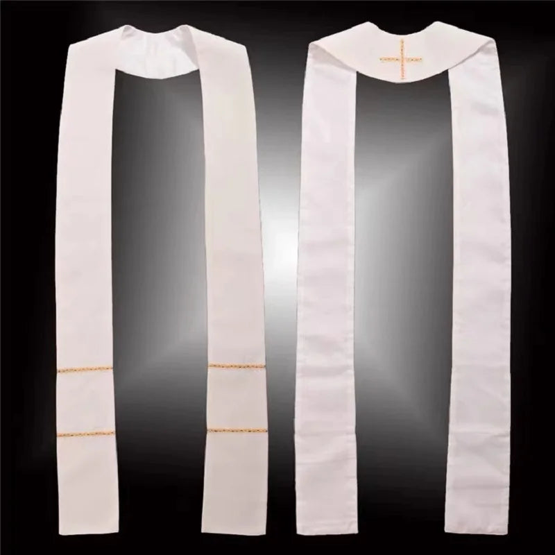 Priest Stole Orthodox Church Supplies Scarf Christian Pope Minister Pastor Clergy Costumes
