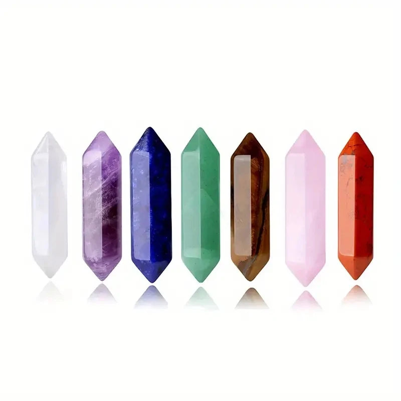 7pcs/set Nature Crystal and Healing Stone Set Chakra Balance Stone Spiritual Astrology Yoga Energy Reiki Healing Crystal Stone F