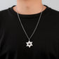 Jeshayuan Hebrew Chai Jewish Menorah Hanukkah Necklace for Women Star of David Stainless Steel Necklaces Amulet Jewelry Gift