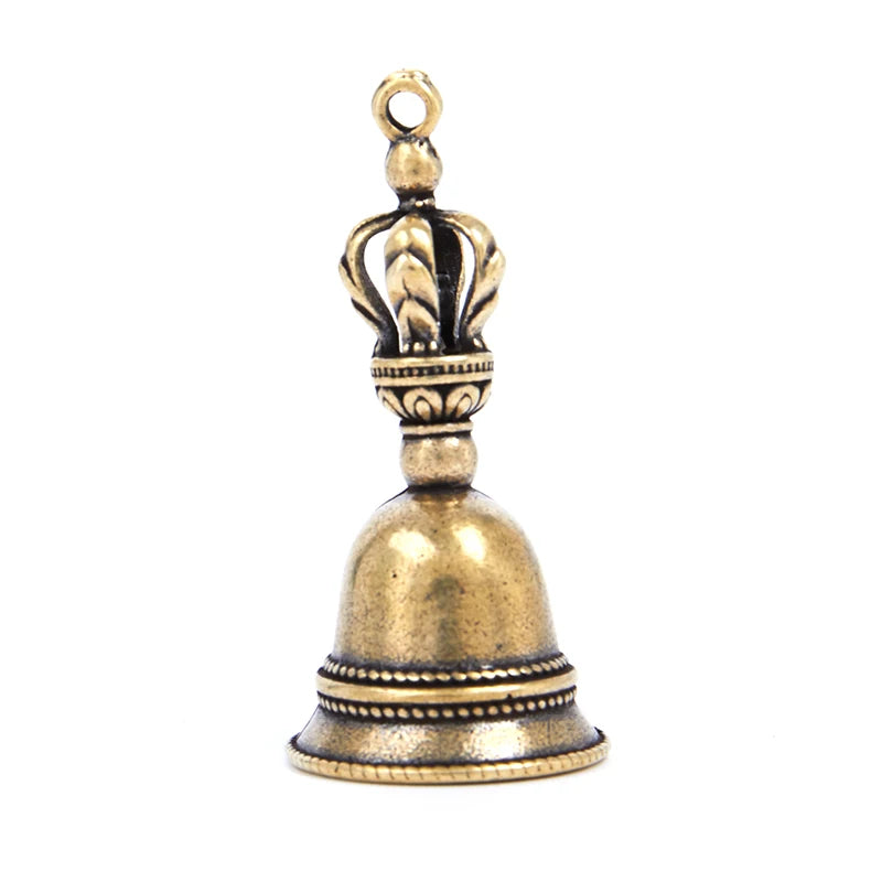 ♥Brass Tibetan Vajra Bell Pendant, Antique Finish Buddhist Bell Charm for Jewelry Making,Home Decor & Spiritual Blessing