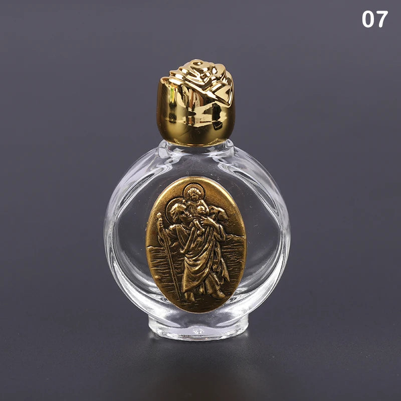 Empty Holy Water Jesus Bottle Religious Bottle Christian Baptism Supplies Refillable Portable Cosmetic Packaging Empty Bottle