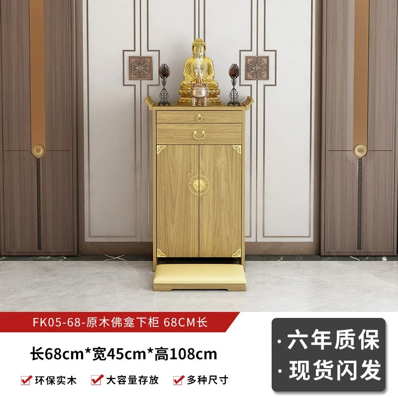 YFY Solid Wood Buddha Shrine Cabinet  Wealth Home Altar Incense Table God Worship Cabinet Shrine Altar Buddha Hall Cabinet