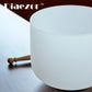 Diaezor 8 Inch 440/432hz White Frosted Quartz Crystal Singing Bowl Music for Sound Healing and Meditation Yoga with Free Mallet
