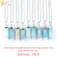 CSJA Hexagonal Bullet Crystal Necklaces Natural Gem Stone Quartz Necklace Pendant Chakra Amethysts Pink Quartz Lapis Lazuli G957
