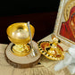 HTISOK Holy Water Bottle Gold Plated Communion Cup Religious Ceremonial Supplies Alloy Durable Church Rituals Use