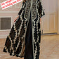 New Middle Eastern Women's Clothing: Elegant High-End Sequin Embroidered Black Robe, Loose and Comfortable for Commuting, Breathable Muslim Beach Vacation Cardigan, Mesh Cover-Up, Dubai Saudi Traditional Attire, Long-Sleeve S