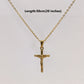 Jesus Cross 18k Gold Plated Stainless Steel Pendant Necklace For Men Unisex Religious Waterproof  Jewelry Accessories