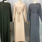 Hot Selle Muslim Woman Abaya With Pockets Islamic Casual And Simple Long Dresses Moroccan Caftan Woman Dubai Abaya Ramadan Black