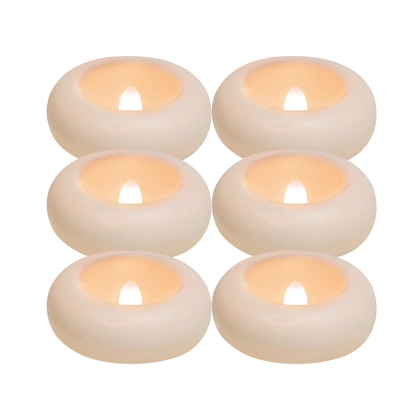 12/24 Pack Waterproof Flameless Floating Tealights Candle Electric Flickering LED Candles For Wedding Party Pool&SPA Home Decor