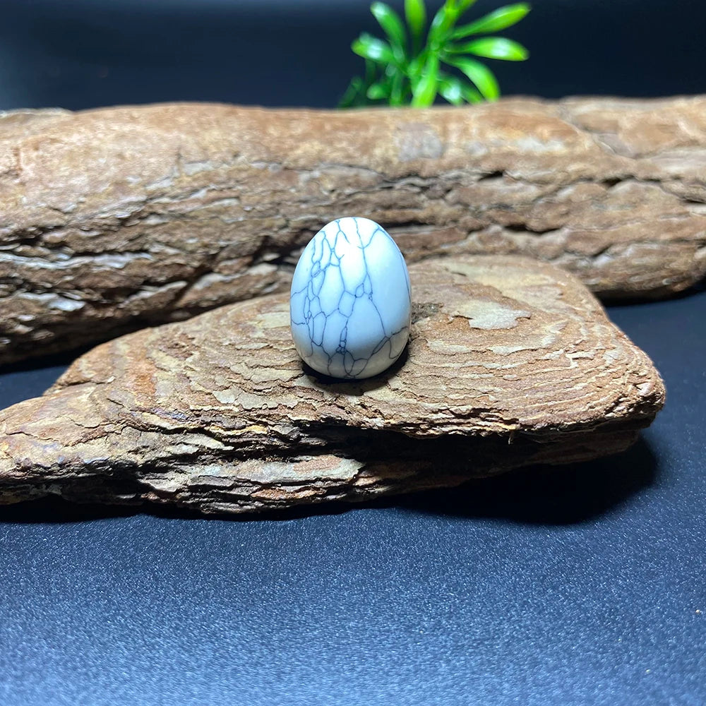 EG1-7 Mini Natural Stone Egg, Small Polished Egg Shaped Stone for Meditation Stress Relief Fidget Palm Desk Decor Gift