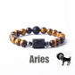 Zodiac Sign Bracelet Homme 12 Constellation Bangles Men Gemini Virgo Leo Libra Bracelet Women Friendship Gift Bracelet on Hand