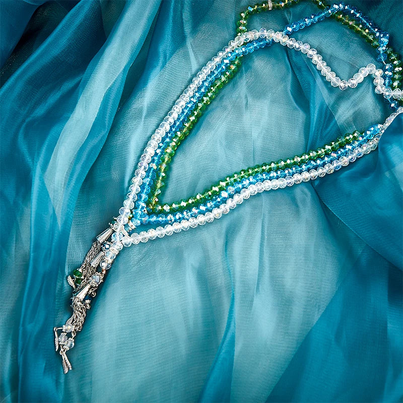 8mm 99 Beads Crystal Prayer Beads Crystal Bracelets Tasbih Tasbeeh Misbaha Bracelet Islamic Muslim DIY Bracelet Jewelry